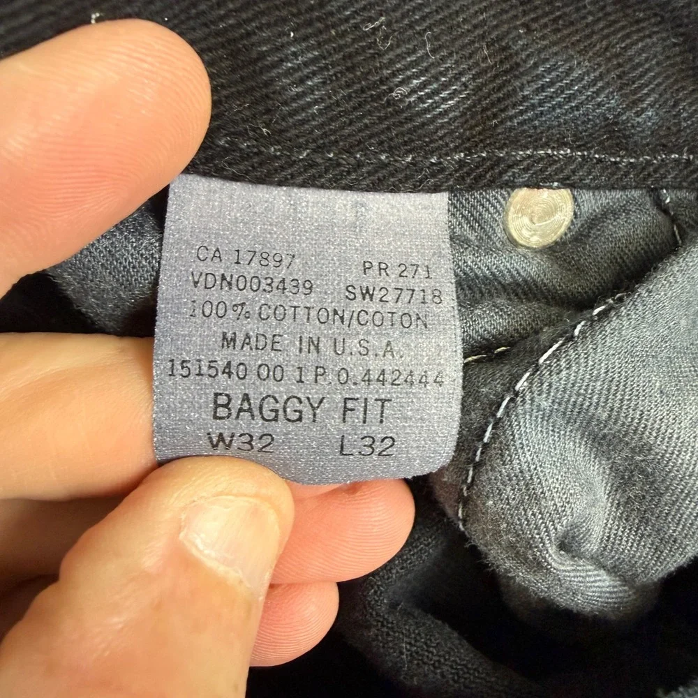 Vintage 90's Gap Baggy Fit Jeans Mens 32x32 Black Denim  Made in USA